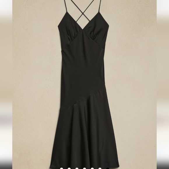 New BR Elegant Black Slip Dress Size 4 - Picture 5 of 16